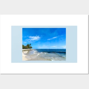 Dominican Republic Amber Coast Beach Strolling Posters and Art